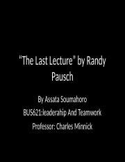 charles pausch last lecture.